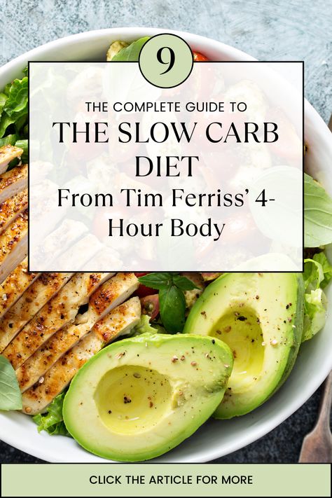 Dive into the Slow Carb Diet with Tim Ferriss and revolutionize your eating habits! This pin introduces you to the fundamentals of this effective dietary approach, designed to promote weight loss and maintain muscle without calorie counting. Learn how to make smart, sustainable food choices that can transform your health. Click through to read the full article and begin your journey to a healthier lifestyle with Tim Ferriss's guidance! Slow Burning Carbs, Slow Release Carbs, Tim Ferris Slow Carb Diet Recipes, Slow Carb Meals, Slow Carb Recipes 4hb Meals, Tim Ferris Slow Carb Diet, Slow Carb Breakfast, Slow Carb Diet Meal Plan, Hyper Ketosis