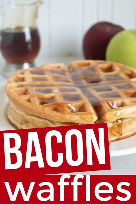 Waffles Belgian, Carrot Cake Waffles, Bacon Waffles, Belgian Waffles Recipe, Savory Waffles, Easy Bacon, Homemade Waffles, Waffle Recipe, Pumpkin Waffles