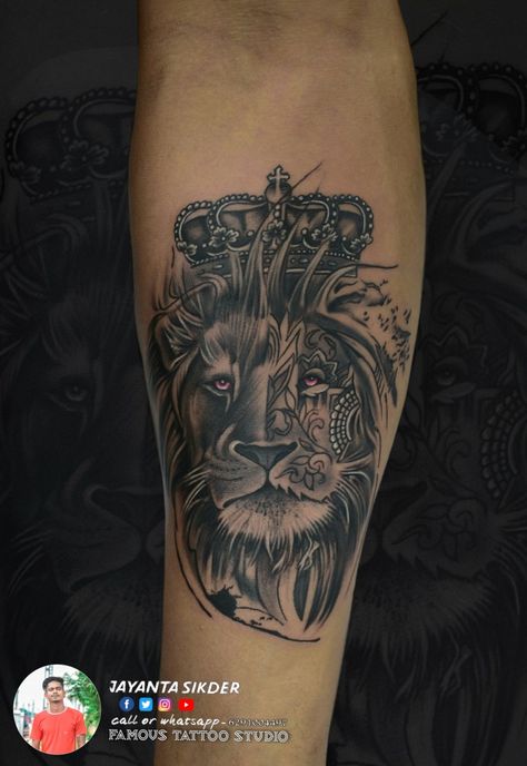 Old Lion Tattoo, Old Lion, Tattoo Training, Lion Art Tattoo, Training Studio, Famous Tattoos, Lion Tattoo Design, Old Tattoos, Lion Art