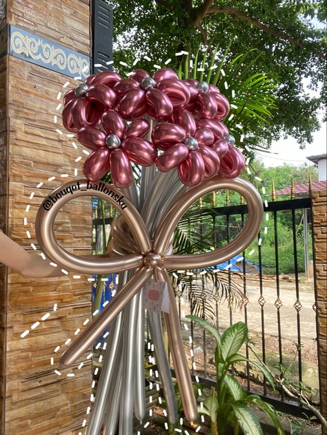 Flower Balloons, Barang Aesthetic, Balloon Designs, Flower Bouquet Diy, Snack Gift, Gift Bouquet, Bouquet Flower, Balloon Flowers, Aesthetic Desktop Wallpaper