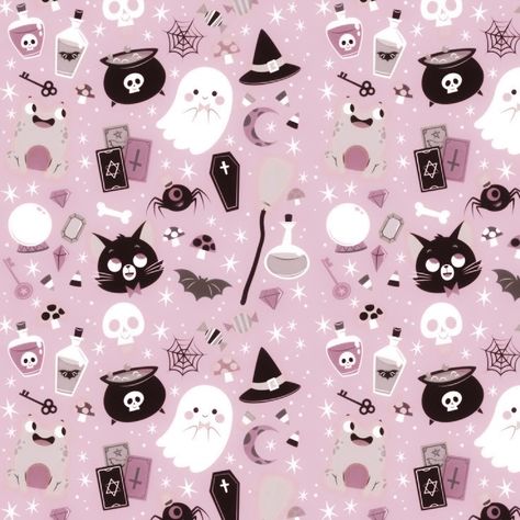 Spooky Laptop Wallpaper, Laptop Wallpaper Aesthetic, Ghost Wallpaper, Kawaii Ghost, Halloween Wallpapers, Pink Kawaii, Goth Wallpaper, 3d Tattoo, Witch Cat