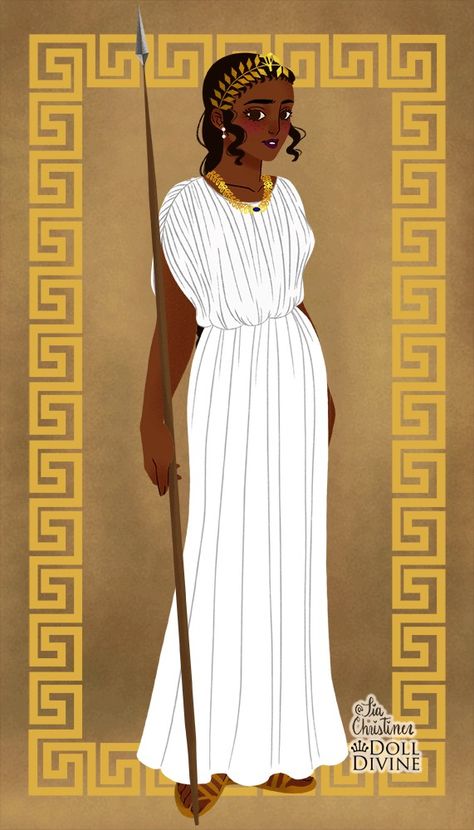 Historic Women, Greek Dresses Drawing, Greek Mythology Iphone Wallpaper, Greek Goddess Character Design, Ancient Greek Fashion, Ancient Greek Princess, Greek Priestess Character Design, Greek Demigod Character Design, Greek Demigods