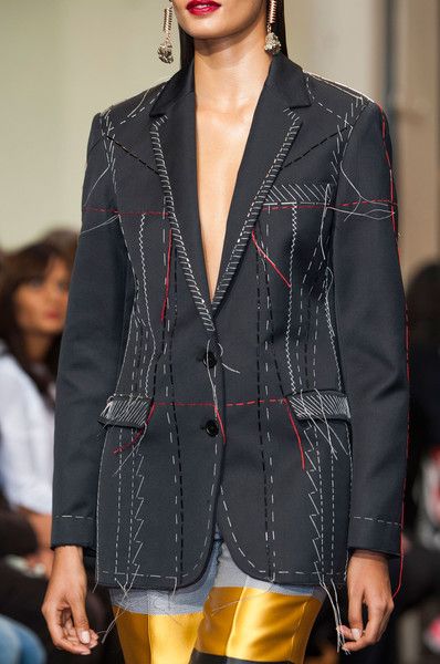 Blazer Cafe, Deconstruction Fashion, Upcycled Jackets, Cedric Charlier, Paris Mode, Estilo Punk, Runway Show, Spring Summer 2015, Mode Inspiration