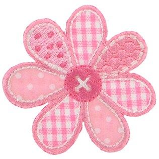 Pink Flower Iron-On Applique | Shop Hobby Lobby Unicorn Photos, Pink Patchwork, Art Hobby, Flower Motif, Iron On Applique, Fabric Patch, Appliqué Patch, Toy Craft, Sew On