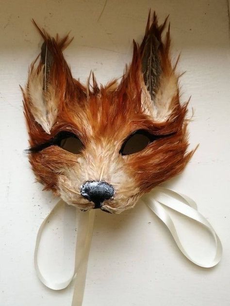 Jasmine Diy, Festival Headdress, Diy Carnival Games, Ginger Fox, Masquerade Outfit, Diy Carnival, Animal Dress Up, Fox Costume, Animal Mask