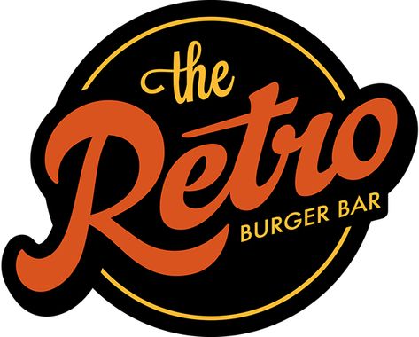 Retro Burger Bar Logo on Behance Retro Burger, Logos Photography, Deck Bar, Logos Vintage, Logos Retro, Retro Logo Design, Inspiration Logo Design, Logos Ideas, Food Logo Design