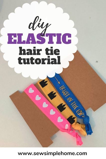 Follow along with this tutorial on how to make hair ties and create your own custom fold over elastic hair ties. Fold Over Elastic Hair Ties Diy, Crafts With Elastic, Diy Hair Ties Elastic, Elastic Bracelets Diy, Hair Tie Packaging, Elastic Hair Ties Diy, Hair Band Bracelet, Hair Ties Tutorial, Diy Elastic