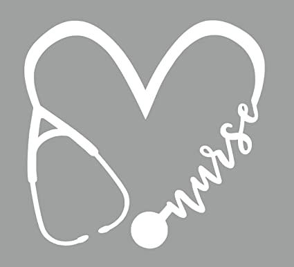 Stethoscope Decal, Nurse Decals, Stethoscope Heart, Nurse Stethoscope, Heart Decals, Nurse Stuff, School Nurse, Car Window Decals, Amazon Com