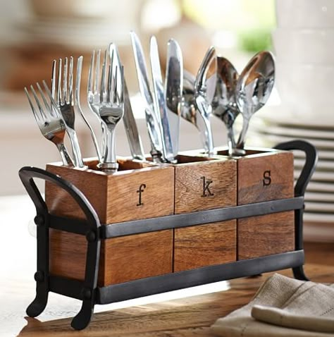 Diy Utensils, Flatware Caddy, Kabinet Dapur, Smart Tiles, La Forge, Cutlery Holder, Utensil Holder, B & B, 인테리어 디자인