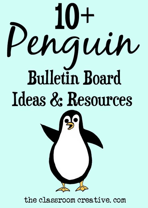 penguin bulletin board ideas and resources from theclassroomcreative.com Arctic Animals Bulletin Board Ideas, Penguin Bulletin Boards For Preschool, Penguins Bulletin Board, Penguin Classroom Theme Decor, Penguin Door Decorations Classroom, Penguin Classroom Door Ideas, Penguin Bulletin Board Ideas, Penguin Classroom Door, Penguin Classroom Theme