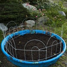 Creative Planter, Planter Garden, Cheap Backyard, Diy Raised Garden, Planter Ideas, Kiddie Pool, Cool Ideas, Veggie Garden, Gardening For Kids