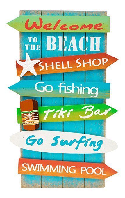 Welcome to the Beach Sign Wood Direction Signs, Room Decor Beachy, Cottage House Garden, Ariel Bedroom, Welcome Sign Beach, Beachy Signs, Direction Signs, Beach Wood Signs, Driftwood Signs