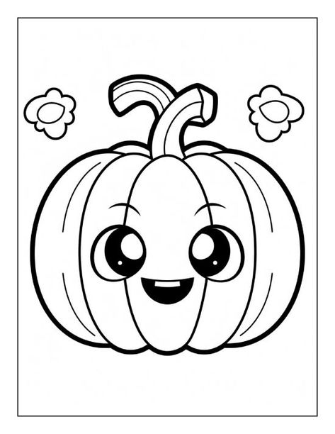 Cute-Simple-Pumpkin-Coloring-Page Pumkin Drawing Cartoon, Pumpkin Coloring, Pumpkin Coloring Pages, Enrichment Activities, Drawing Cartoon, Cute Pumpkin, Pumpkin Seeds, Cartoon Drawings, Halloween Crafts