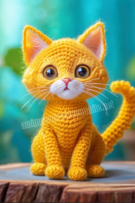 Lidia Crochet Tricot, Kat Haken, Crochet Farm Animals, Crochet Toys Free, Easy Crochet Animals, Crochet Animal Amigurumi, Animal Knitting Patterns, Crochet Cat Pattern, Cat Amigurumi