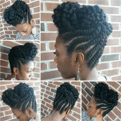 Styles Of Braids, Updo Natural Hair, Natural Updo, Natural Twist, Twist Updo, Flat Twist Updo, Twisted Hair, Twisted Updo, Updo Styles