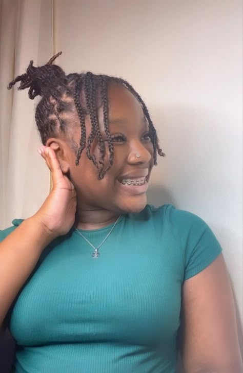 Plats On Natural Hair, Mini Braids Styles, Plat Braids Natural Hair, Natural Mini Braids, Plats Braids Natural Hair, 4c Braids, Hair Content Ideas, Natural Hair Twist Styles, Plats Hairstyles