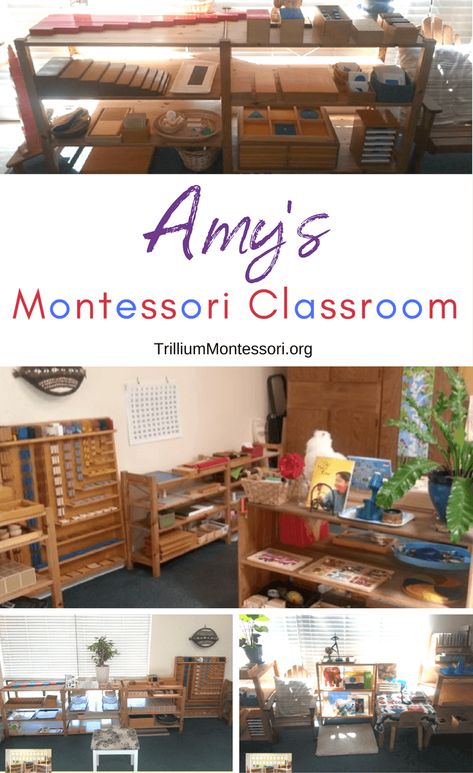 A tour of Amy's Montessori classroom April Classroom Themes, Montessori Classroom Layout, Classroom Floor Plan, Classroom Montessori, Natural Classroom, Classroom Arrangement, Montessori Teacher, Montessori Lessons, Classroom Tour