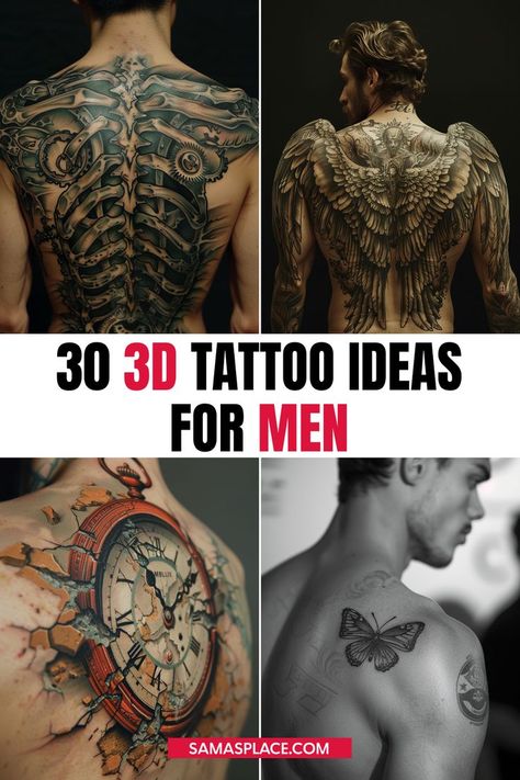 3D tattoo ideas for men featuring realistic designs with depth, shadows, and vivid details Abstract Geometric Tattoo, 3d Tattoo Ideas, 3d Lion, Tattoo Ideas For Men, Abstract Geometric Shapes, 3d Tattoos, 3d Tattoo, Top List, Men Looks