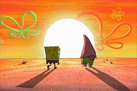 Spongebob Sunset Background, Spongebob Background, Wallpaper Spongebob, Mac Wallpapers, Spongebob Drawings, Spongebob Painting, Computer Background, Laptop Backgrounds, Spongebob Funny