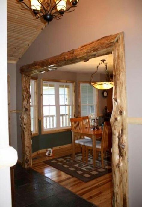 Pretty Cottage Rustic, Log Furniture, Rustic Living, Rustic Bathroom, Wood Beams, Cabin Homes, Rustic Interiors, Log Homes, Cabin Decor