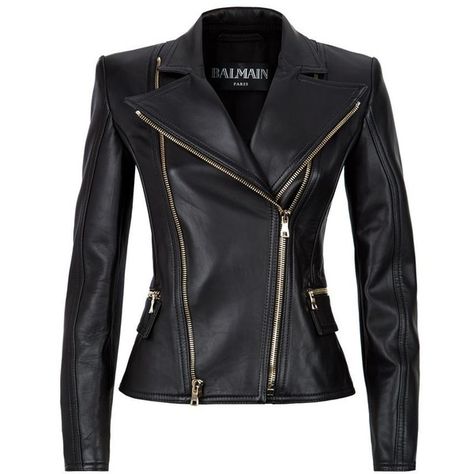 Balmain Biker Jacket ($3,640) ❤ liked on Polyvore featuring outerwear, jackets, balmain, pocket jacket, motorcycle jacket, moto jacket and balmain jacket Balmain Leather Jacket, Balmain Jacket, Lambskin Jacket, Lamb Leather Jacket, Leather Jacket Style, Biker Chic, Lambskin Leather Jacket, Looks Party, Real Leather Jacket