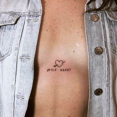 Tattoo Ink | Pinterest: heymercedes Wild At Heart Tattoo, Wild Heart Tattoo, Tiny Heart Tattoos, Tattoo Trend, Geniale Tattoos, Sternum Tattoo, Tattoo Feminina, Wild Heart, Small Tattoo Designs