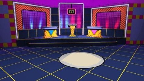 more game shows! Game Show Stage Design, Gameshow Design, Gameshow Set Design, Retro Stage Design, Game Show Decorations, Game Show Background, Game Show Set Design, Tv Studio Set Design Ideas, Game Show Aesthetic