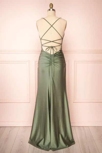 Prom Dress Sage Green, Sage Prom Dress, Sage Green Prom Dress, Sheath Prom Dress, Dress Sage Green, Backless Bridesmaid Dress, Green Satin Dress, Mermaid Maxi Dress, Prom Dress Inspo