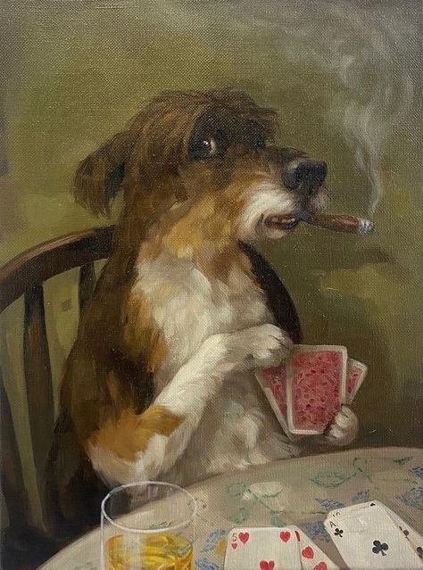 Funny Dog Portraits Painting, Alison Friend, Vintage Dog Art, Dog Portraits Painting, Arte Peculiar, Cute Paintings, Creature Feature, Whimsical Illustration, Arte Animal