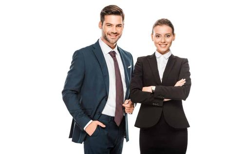 Business Couple, Crossed Arms, Folded Arms, Evening Suit, First Day Of Work, Stylish Suit, Business Models, Standard Dress, Formal Shirt