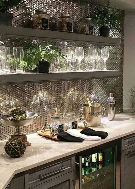 Home Mini Bar, Small Bars For Home, Home Bar Rooms, Modern Home Bar, Basement Bar Designs, Home Bar Design, Diy Home Bar, Home Bar Designs, Bar Room