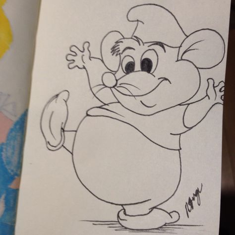 Gus Gus drawing from Walt Disney's Cinderella https://m.facebook.com/rebeccart.co.uk Gus Gus Drawing, Gus Gus Tattoo, Cinderella Party Decorations, Tattoo Disney, Disney Drawing, Gus Gus, Documenting Life, Looney Tunes Cartoons, Princess Coloring Pages