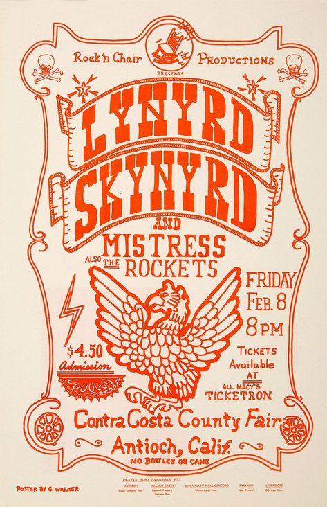 Lynyrd Skynyrd Poster, Lynyrd Skynyrd Logo, Lynyrd Skynyrd Band, Hippie Posters, Rock Band Logos, Concert Poster Design, Vintage Concert Posters, Music Concert Posters, Country Bands