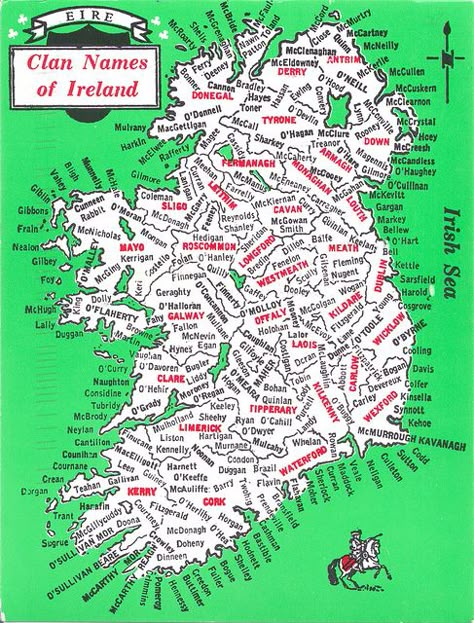 Clan Names of Ireland Map Card by Mailbox Happiness-Angee at Postcrossing, via Flickr Genealogy Ireland, Genealogy Map, Map Of Ireland, Irish Genealogy, Irish Ancestry, Family Tree Project, Ireland Map, Family Tree Genealogy, Ancestry Genealogy