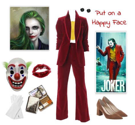 Joker Inspired Outfit Women, Joker Costume Diy Female, Joker Outfit Women, Joker Outfit Ideas, Joker Inspired Outfit, Sally Halloween Costume, Joker Suit, Joker Outfit, Clown Core