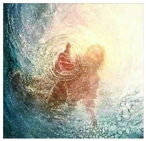 Christ reaching through the water Pictures Of Christ, Prophetic Art, Walk On Water, Deep Water, Jesus Pictures, Jesus Saves, Catholic Faith, Holy Spirit, Gods Love