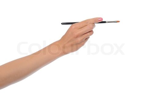 hand reference paint brush Hand Holding Paintbrush Reference, Hand Poses, Hand Reference, Human Reference, Hand Holding, Paint Brush, Paint Brushes, Paint, Human