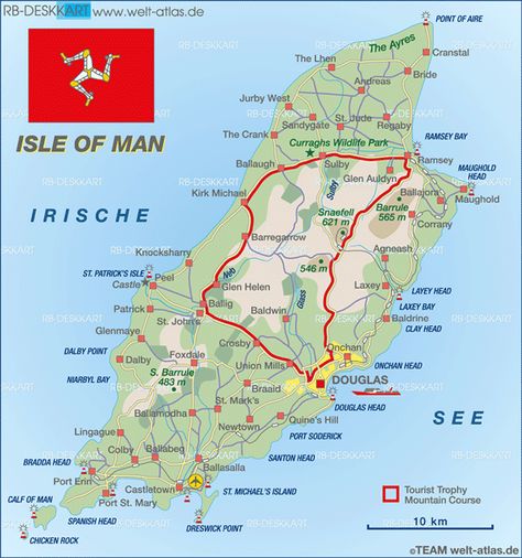 isle of man | Map of Isle of Man (United Kingdom) World Atlas, Racing Circuit, Irish Sea, Manx, The Atlas, British Isles, Man United, Isle Of Man, Latin America