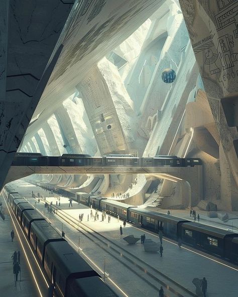 Elain Archeron, Sci Fi Architecture, Sci Fi Landscape, Sci Fi City, Sci Fi Environment, In My Dreams, Cyberpunk City, Fantasy City, Fantasy Places