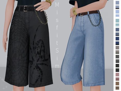 The Sims Resource - Baggy Jorts for female version 2 Sims 4 Cc Boxers Women, Sims 4 Baggy Shirt Cc, Jorts Sims Cc, Sims 4 Female Bottoms, Baggy Sims 4 Cc, Sims 4 Cc Trainers, Sims 4 Cc Baggy Jorts, Shorts Cc Sims 4, Baggy Jeans Sims 4 Cc