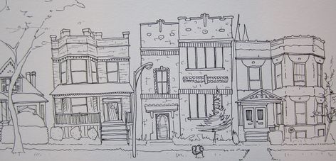 Neighborhood Drawing, Neighborhood Background, Side Scroller, Figure Sketches, Human Figure Sketches, Landscape Sketch, Figure Sketching, Urban Area, The Neighborhood