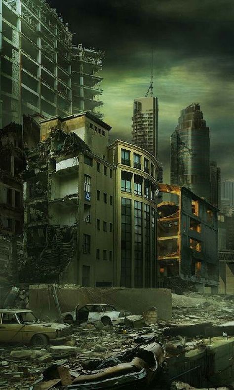 Post Apocalyptic Games, Apocalypse Landscape, City Of Ember, Abandoned City, Fall City, Ruined City, Night Landscape, Post Apocalypse, Cover Image