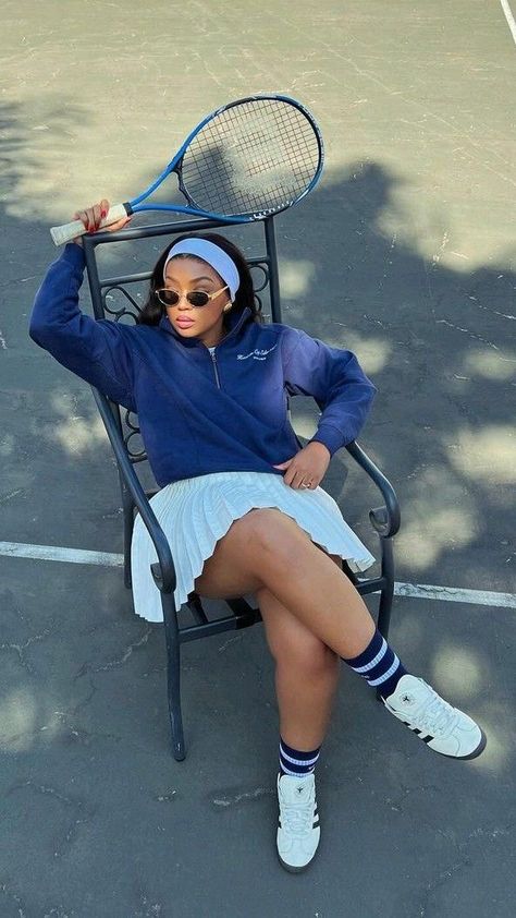 Tennis Girl Outfit Black Women, Tennis Outfit Black Women, Modest Tennis Outfit, Tennis Girl Outfit, Tennis Girl Aesthetic, Girl Tennis Outfit, 2025 Prayer, Tennis Skirt Outfits, Tennis Pictures