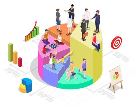 Market Segmentation Illustration, Target Market Illustration, Audience Analysis, Customer Segmentation, Marketing Analysis, Target Customer, Market Segmentation, Equity Market, Isometric Illustration