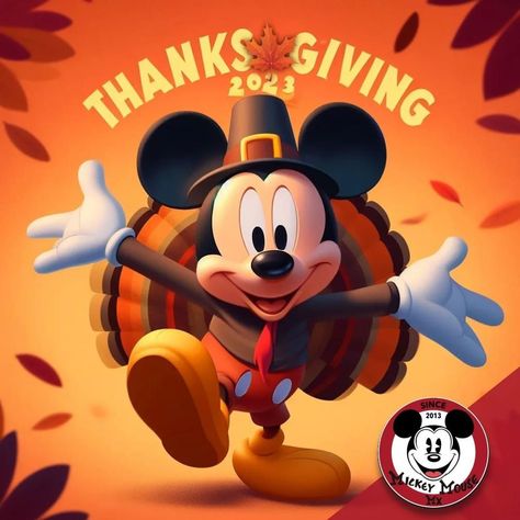 Mickey Thanksgiving, Disney Thanksgiving, Thanksgiving Greetings, Mickey Y Minnie, Thanksgiving Design, Mickey Mouse And Friends, Mickey Minnie Mouse, Happy Thanksgiving, Pixar