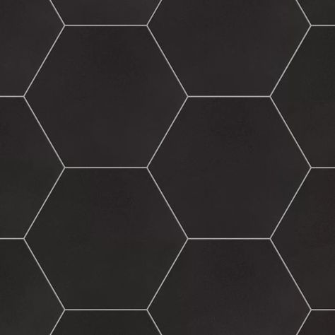 EliteTile Textile Hex 9" x 10" Porcelain Wall & Floor Tile & Reviews | Wayfair Fireplace Facade, Historic Renovation, Merola Tile, Black Tiles, Tile Projects, Porcelain Floor, Hexagon Tiles, Basement Bathroom, Accent Tile