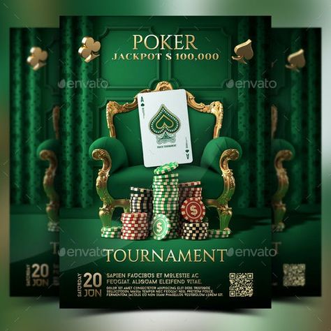 Poker Tournament Flyer Poker Advertising Design, Poker Tournament Flyer, Poker Poster, Black Poker Cards Wallpaper, Casino Poster, Football Logo Design, Visual Advertising, Casino Birthday, Texas Poker