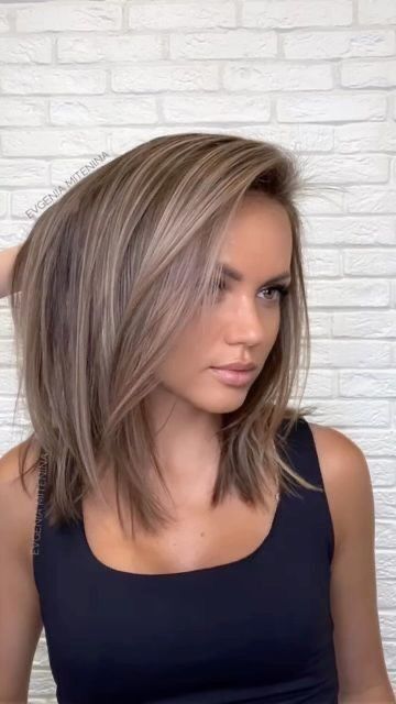 Best Highlights To Blend With Gray Hair, Hair Color Ideas For Brunettes2023, Hair Colour Styles Highlights, Dark Bobs For Fine Hair, Blonde To Brunette Before And After Short Hair, Champagne Blonde Hair With Lowlights, Soft Brown Fall Hair, Hair Color For Pale Pink Skin, Light Ash Brown With Highlights