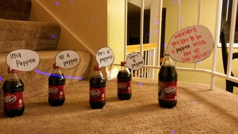 He loves Dr. Pepper Dr Pepper Homecoming Proposal, Soda Hoco Proposal, Hoco Proposals Ideas Dr Pepper, Dr Peper Hoco Proposal, Dr Pepper Promposal Ideas, Dr Pepper Promposal, Dr Pepper Valentine, Dr Pepper Hoco Proposal, Formal Proposals