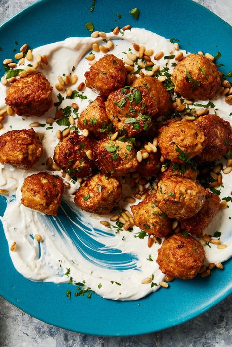 Moroccan-Spiced Chicken Meatballs Recipe - NYT Cooking Chicken Meatball Recipes, Moroccan Dishes, Spiced Chicken, Poultry Dishes, Healthy Weeknight Dinners, Meatballs Recipe, Nyt Cooking, Chicken Spices, Chicken Meatballs